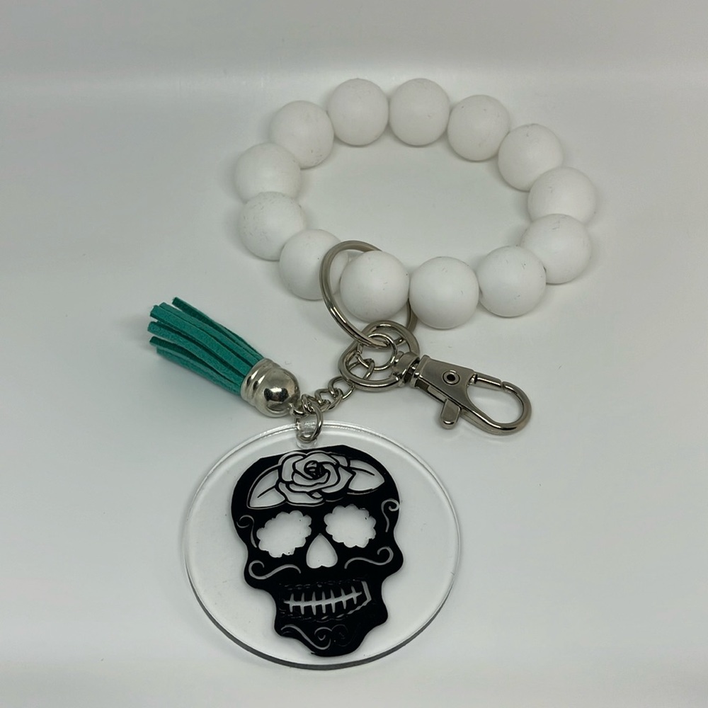 Silicone wristlet keychain